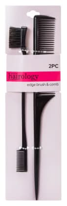 Edge Brush & Comb Set 2-Piece Black