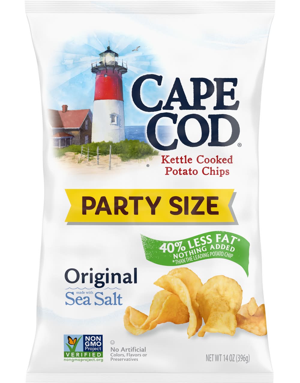 Cape Cod Kettle Cooked Party Size Potato Chips, Original (14 oz)