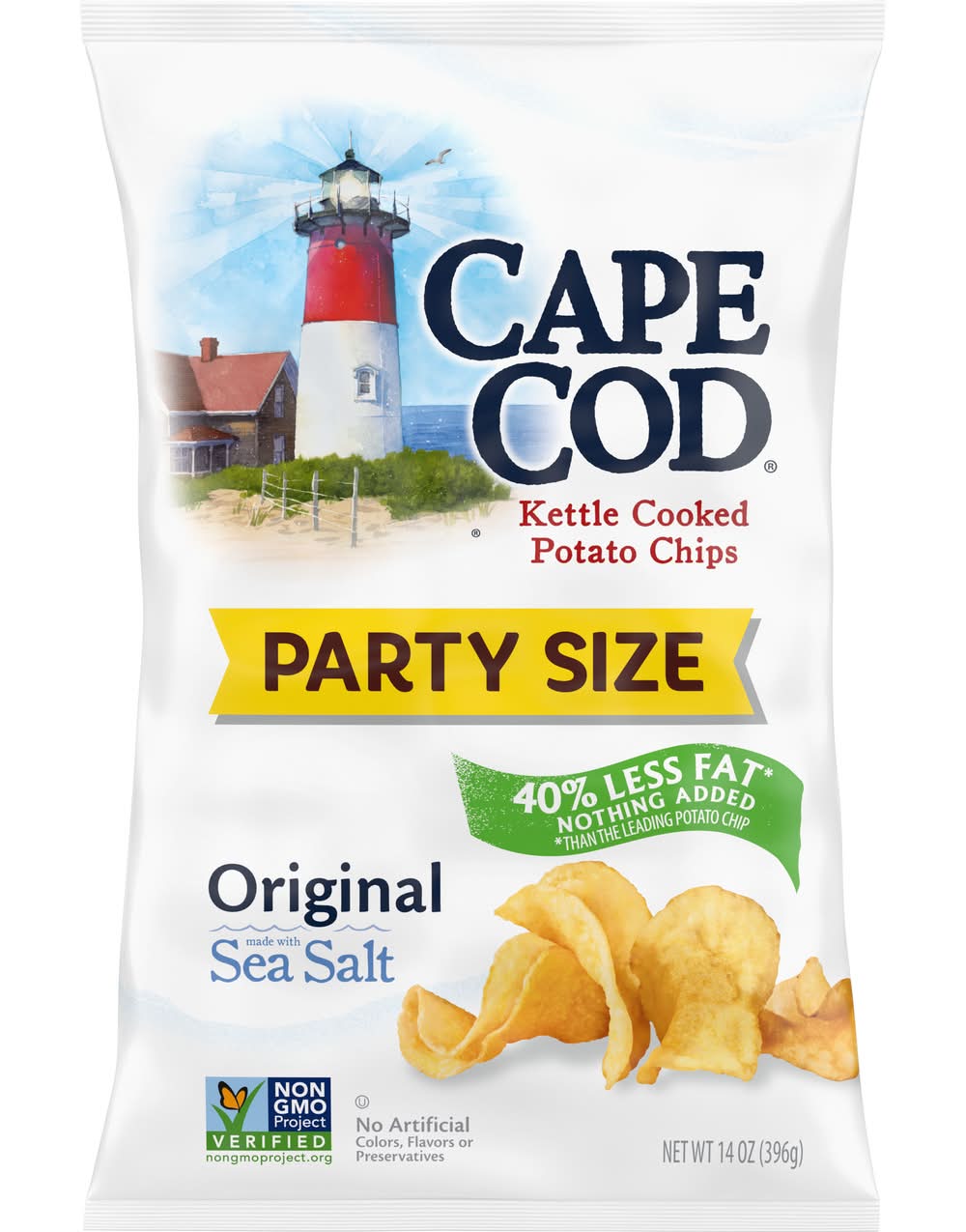 Cape Cod Kettle Cooked Party Size Potato Chips, Original (14 oz)