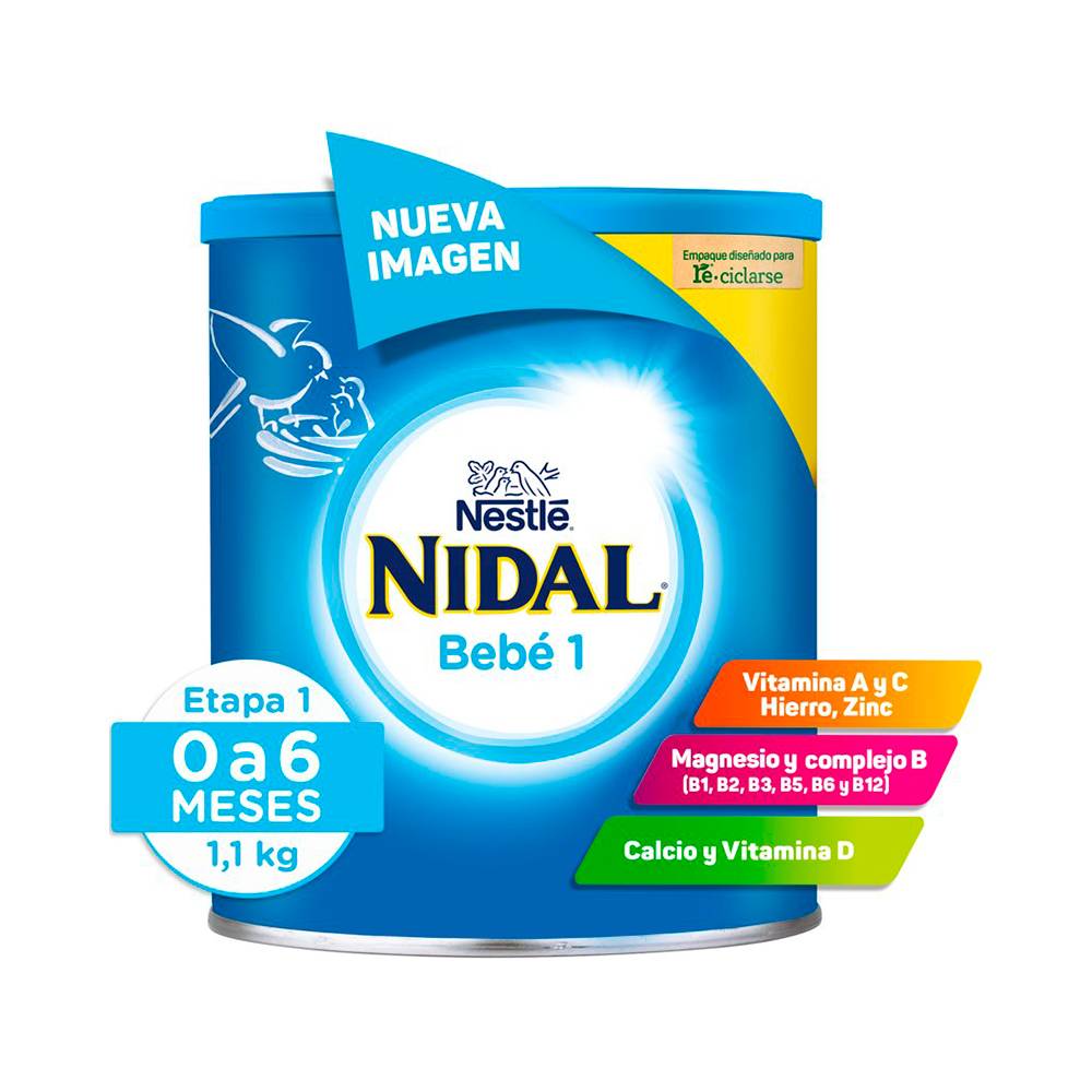 Nestlé fórmula nidal bebé 1 (lata 1.1 kg)
