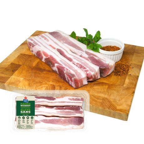 Maple Leaf Fresh Pork Belly Slices Raised Without Antibiotics