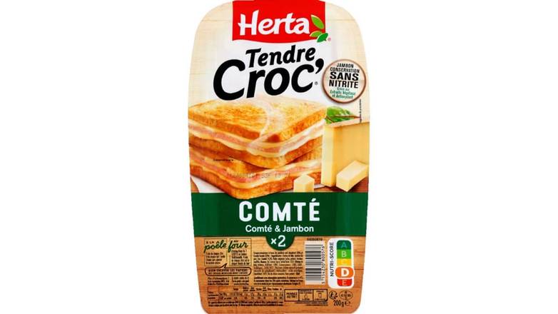Herta Tendre croc jambon et comté La barquette de 2, 200g