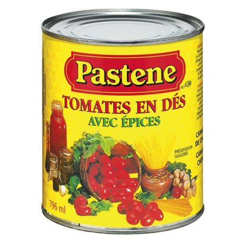 Pastene en dés épicées - diced tomatoes (796 ml)