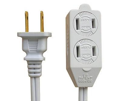 ECO plugs 15' Indoor White Extension Cord