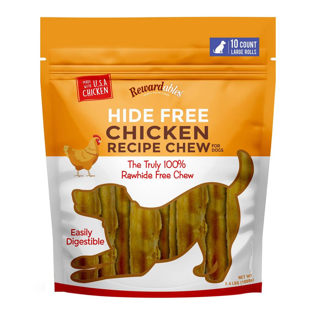 Rewardables Hide Free Chew For Dogs, Chicken (2.4 lbs, 10 ct)