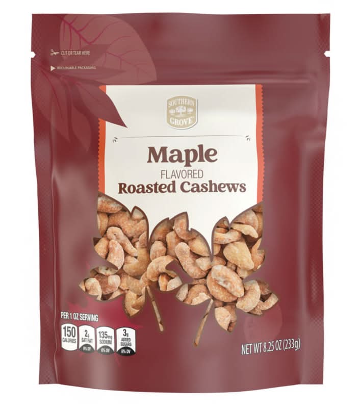 Southern Grove Roasted Cashews, Maple (8.25 oz)