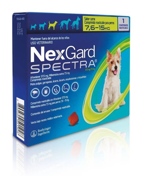 Nexgard Spectra 7.6kg - 15kg 1 Comprimido Masticable