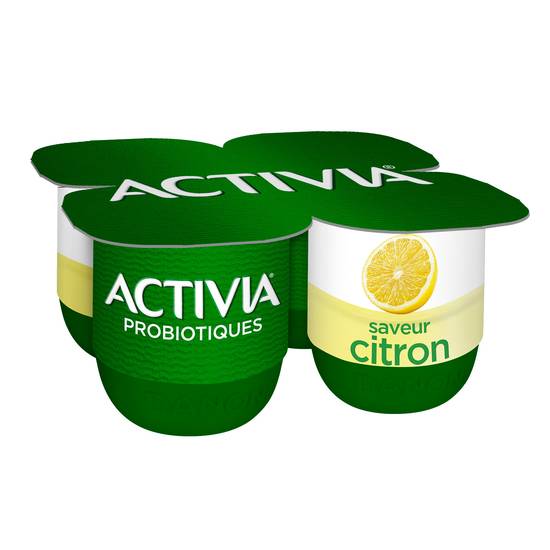 Activia - Yaourt saveur citron bifidus (4 pièces)