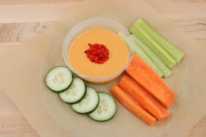 Red Pepper Hummus + Raw Vegetables
