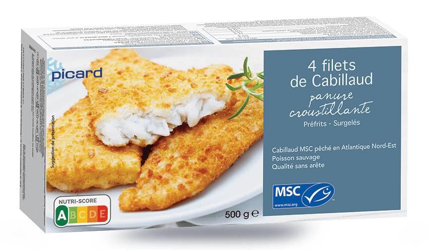 4 filets de cabillaud MSC, panure croustillante