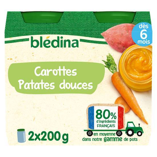 Bledina pot carottes patates douces 2x200g dès 6 mois