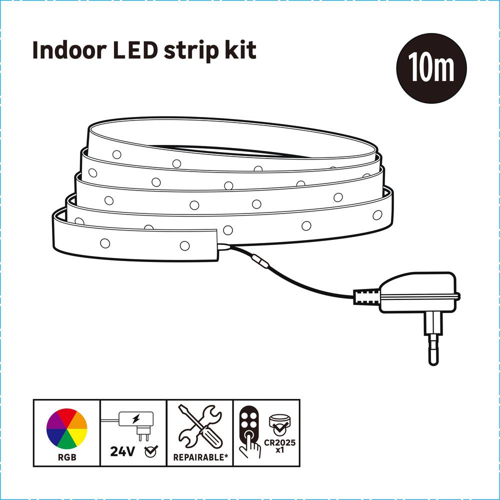 KIT 5M FITA LED RGB 24V DRIVER RC INSP