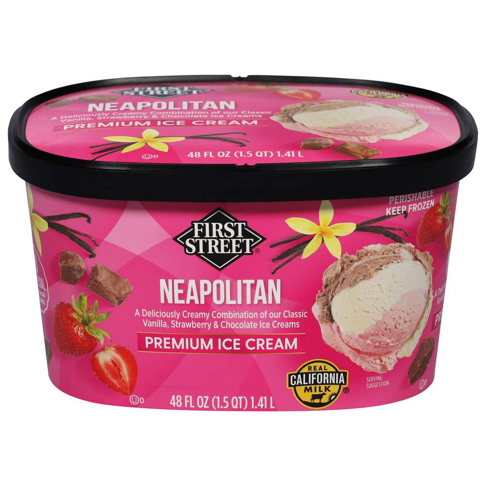 First Street Neapolitan Ice Cream (48 fl oz)