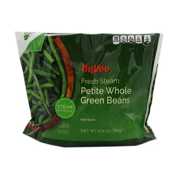 Hy-Vee Fresh Steam Petite Whole Green Beans (10.8 oz)