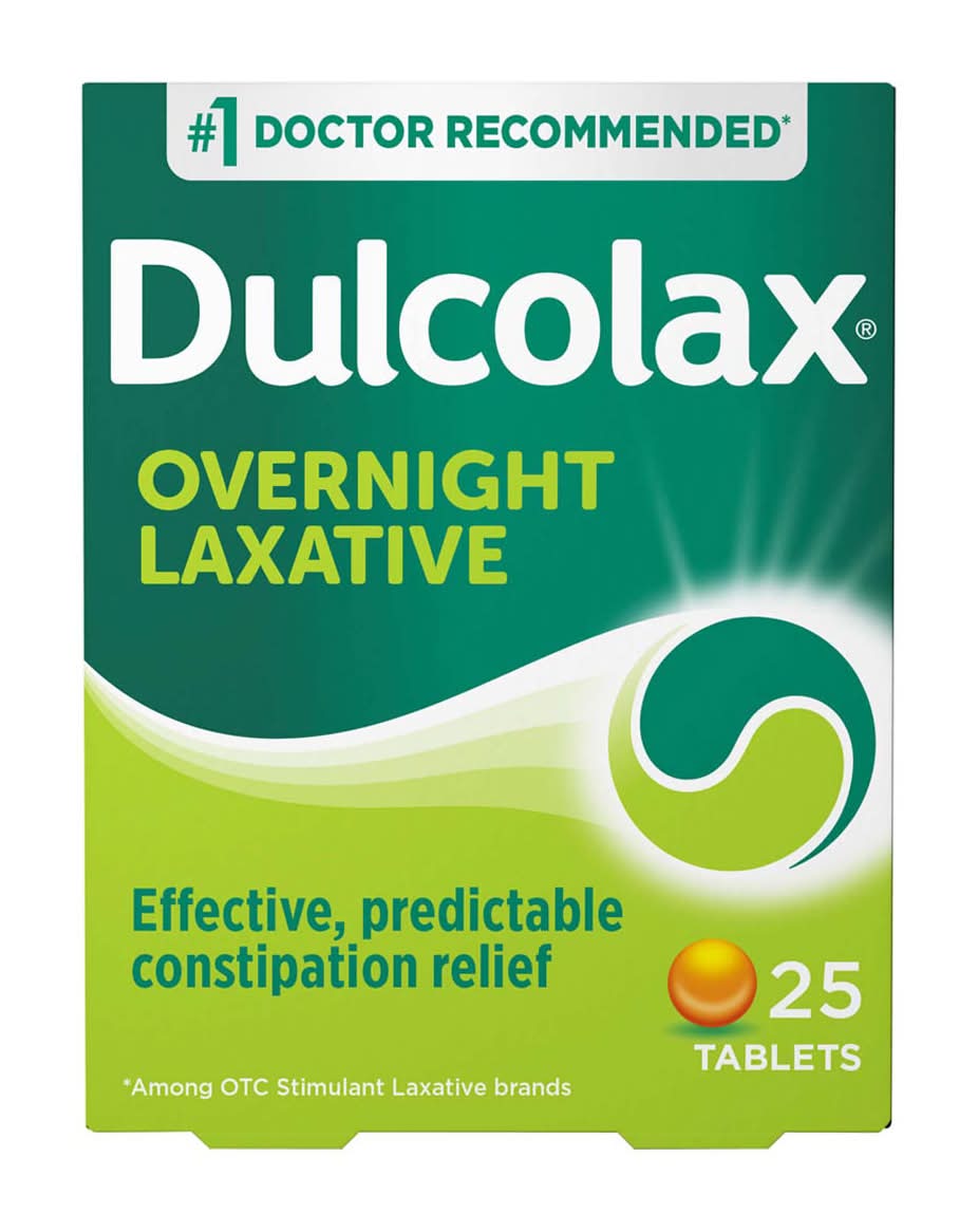 Dulcolax Overnight Laxative Constipation Relief Tablets 25 Ct