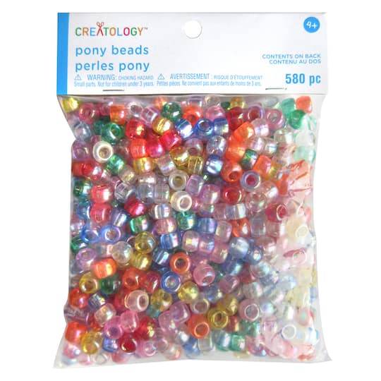 Multicolor Pony Beads By Creatology, 6Mm X 9Mm