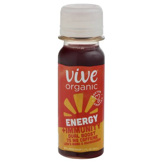 Vive Organic Lion's Mane & Ashwagandha Energy + Focus Shot (2 fl oz)