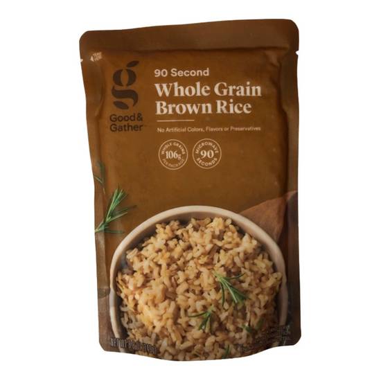 Good & Gather 90 Second Whole Grain Brown Rice Microwavable Pouch