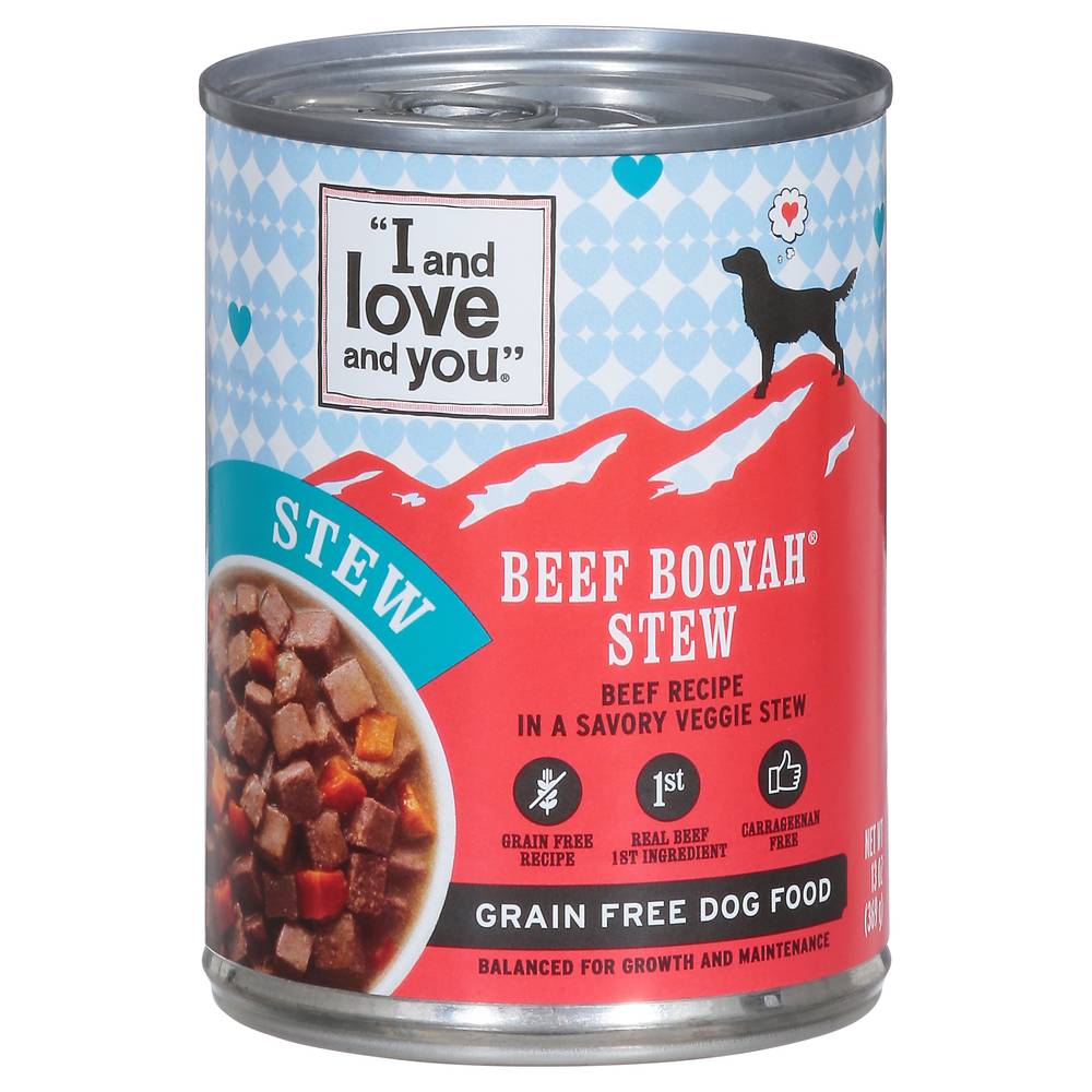 I and love and you Grain Free Dog Food, Beef Booyah Stew (13 oz)