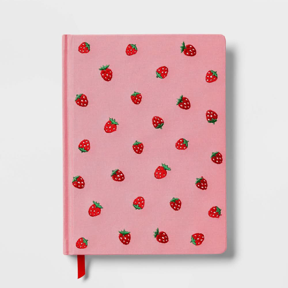 up&up Bound Journal With Elastic Closure Strawberries, 6x8''