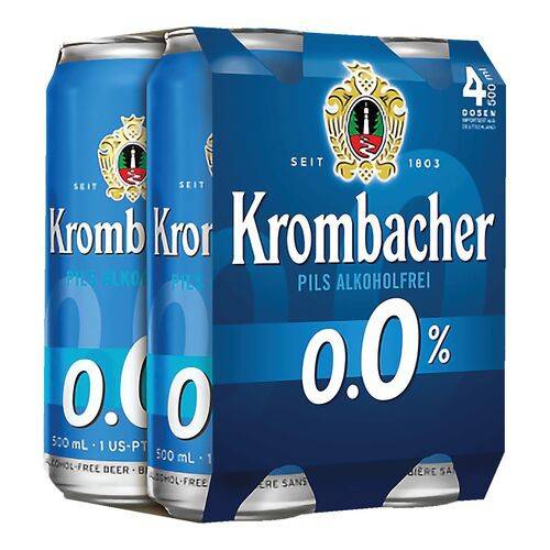 Krombacher Beer Cans Alcohol Free 0% (4 x 500 ml)