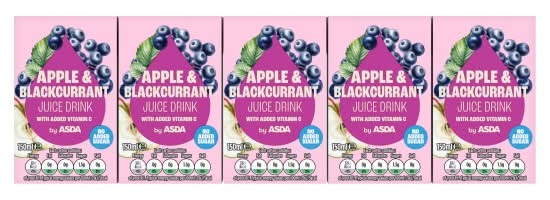 ASDA Apple & Blackcurrant Juice Drink (150ml)