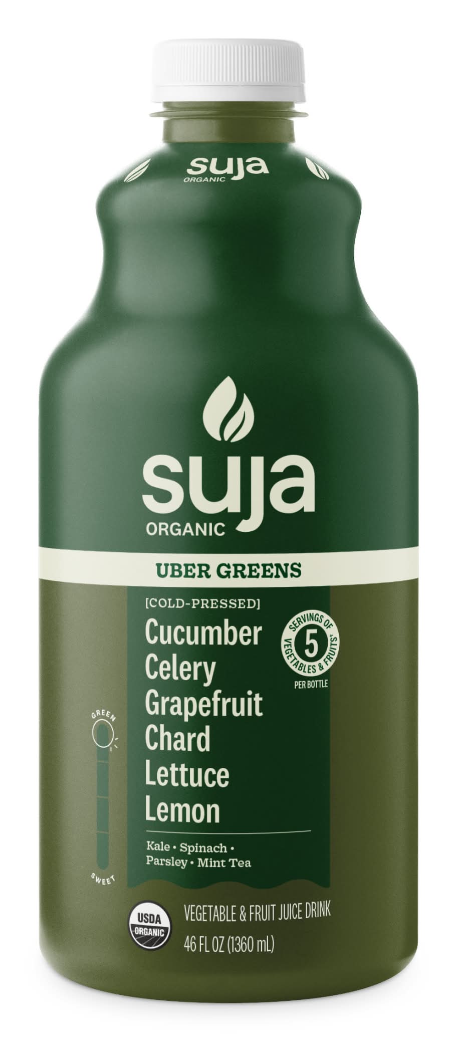 Suja Organic Cold Pressed Vegetable & Fruit Juice Drink, Uber Greens (46 fl oz)