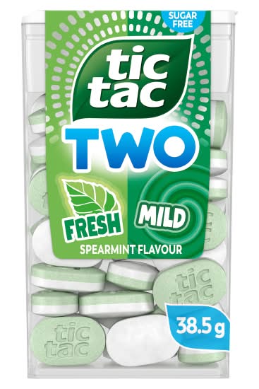 Tic Tac Spearmint, Two Fresh & Mild Mint (38 pack)