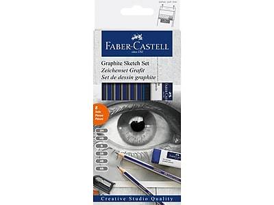 Faber-Castell Goldfaber Sketch Set Classic Graphite Pencils, Black, 6/Pack (114000)