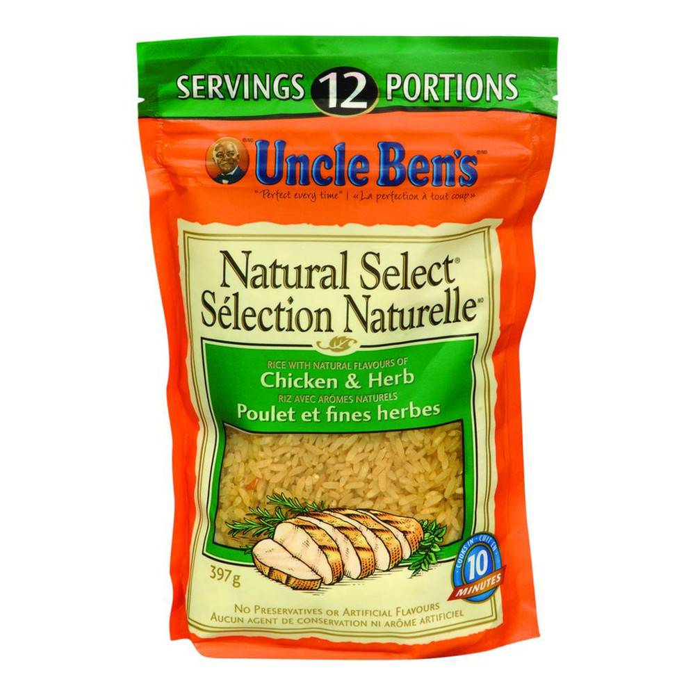 Uncle Ben's Riz avec arômes naturels de poulet et fines herbes ...