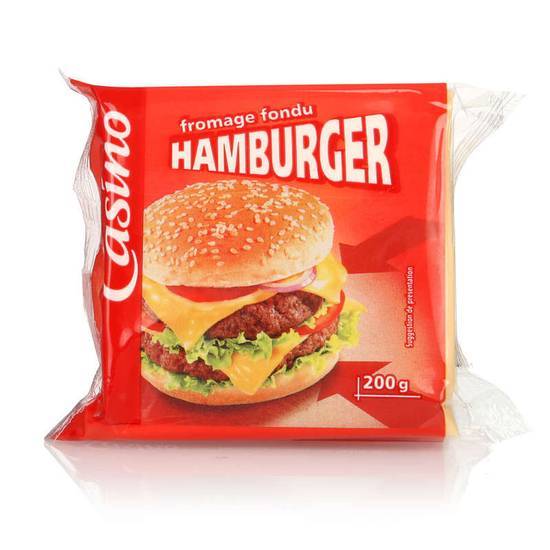 Casino Fromage fondu pour burger - 10 tranches 200g