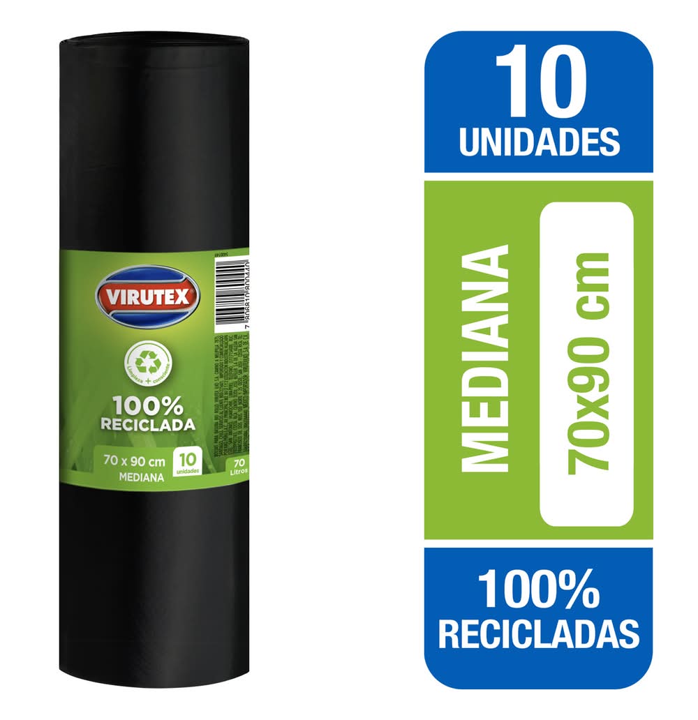 Virutex · Bolsas para basura - Mediana (10 un)