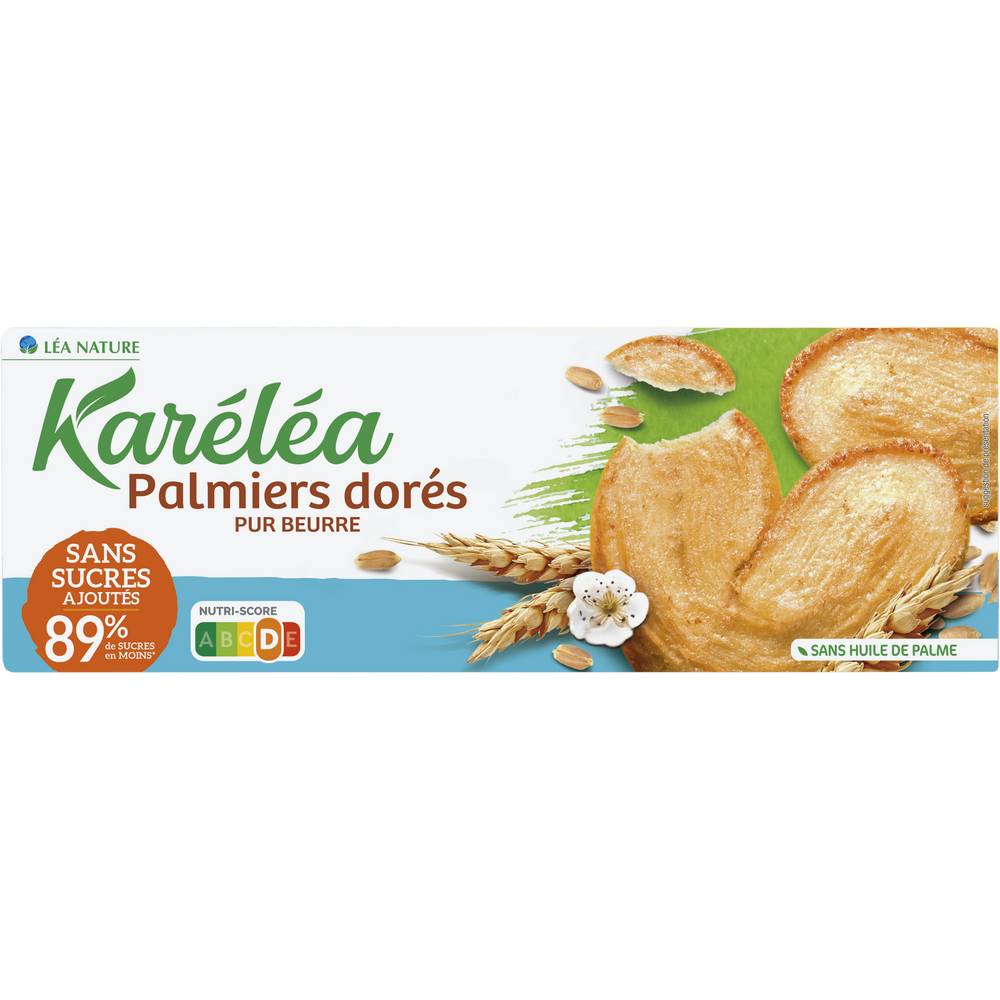 Karéléa - Palmiers dorés sans sucres ajoutés (beurre)