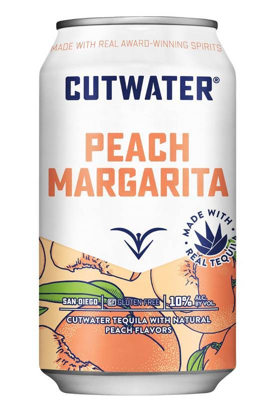 Cutwater Spirits Peach Margarita Tequila (4 pack, 12 fl oz)