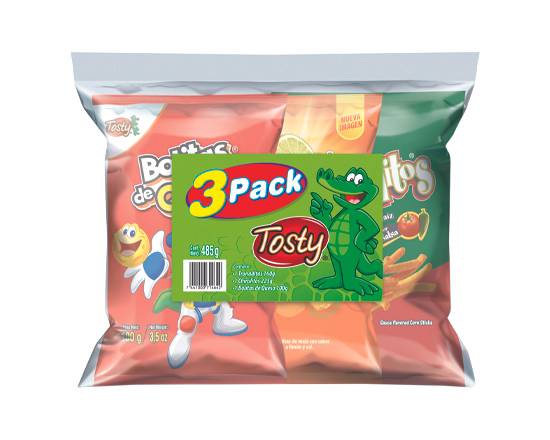 3 Pack Snacks Tosty 485 g 4642