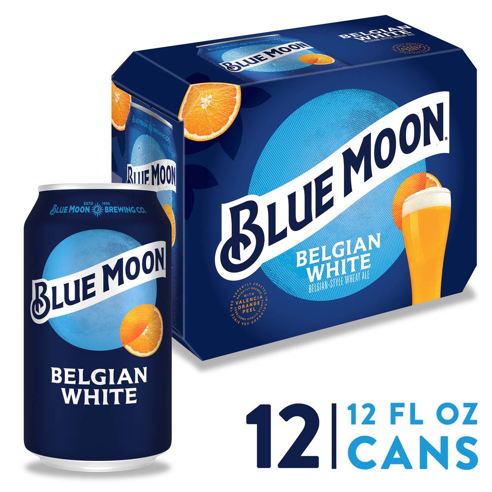 Blue Moon Belgian-Style Wheat Ale Domestic Beer (12 x 12 fl oz)
