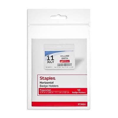 Staples Horizontal Id Badge Holder