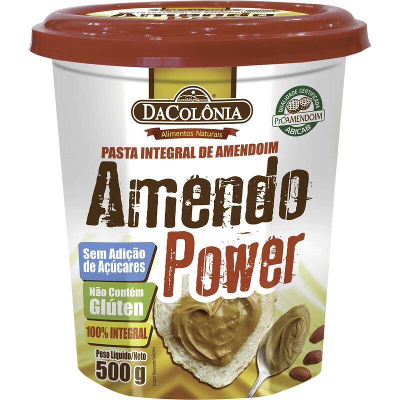 Dacolônia Pasta integral de amendoim Amendo Power zero açúcar (500g)