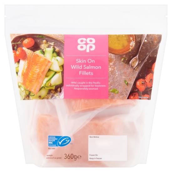 Co-op Skin on Wild Salmon Fillets (360g)