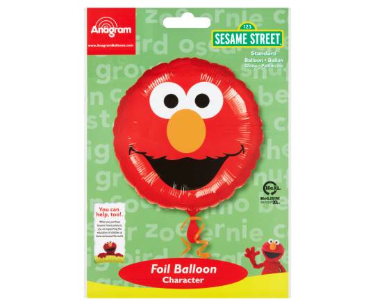 Anagram Elmo Smiles Foil Balloon, 17 in