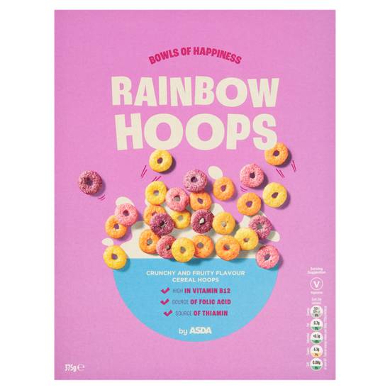 Asda Rainbow Hoops 375g