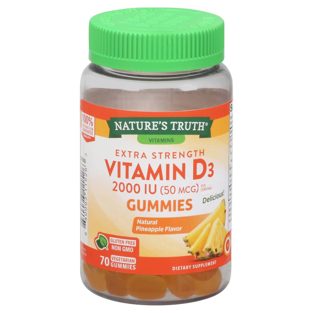 Nature's Bounty Extra Strength Natural Pineapple Flavor Vitamin D3 (8 oz)