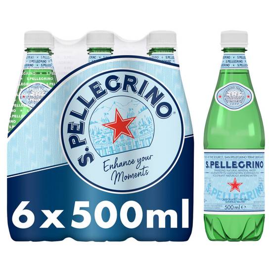 San Pellegrino Sparkling Natural Mineral Water 6x500ml