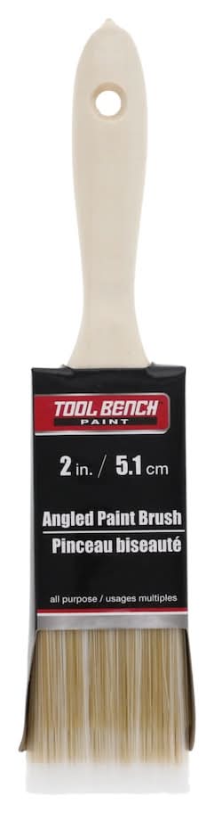 Tool Bench Angled Paint Brushes, 2 in.