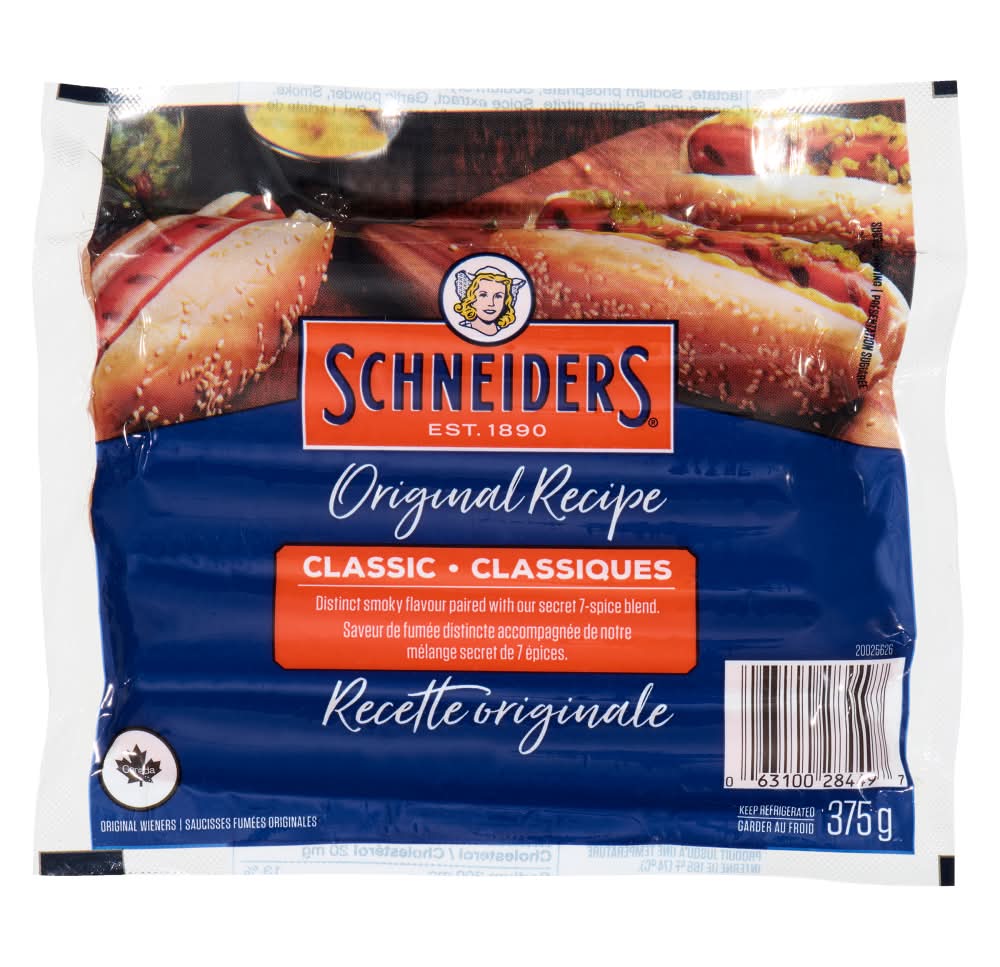 Schneiders Original Recipe Classic Wieners (375 g)
