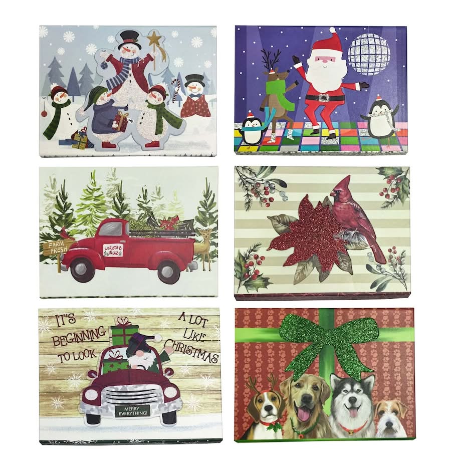 Flip Top Gift Card Holder, 6-ct Assorted.