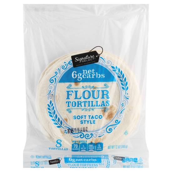 Signature Select Flour Tortillas Soft Taco Style (8 ct)