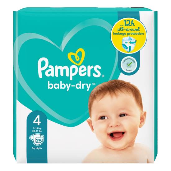 Pampers Baby Dry Size 4 Carry Pack 25 Nappies