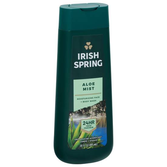 Irish Spring Aloe Mist Moisturizing Face & Body Wash (20 fl oz)