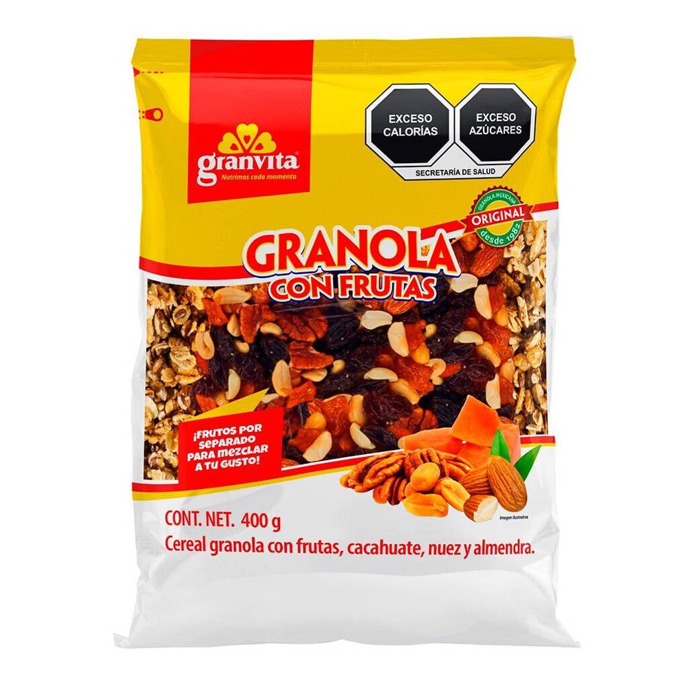 Granvita granola con frutas (bolsa 400 g)